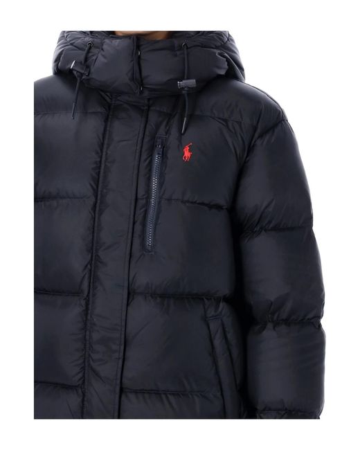 Polo Ralph Lauren Blue Water-Repellent Quilted Down Jacket