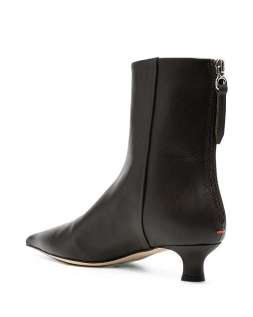 Aeyde Black Pointed-Toe Ankle Boots