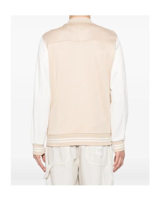 Eleventy Natural Zip-Up Bomber Jacket for men