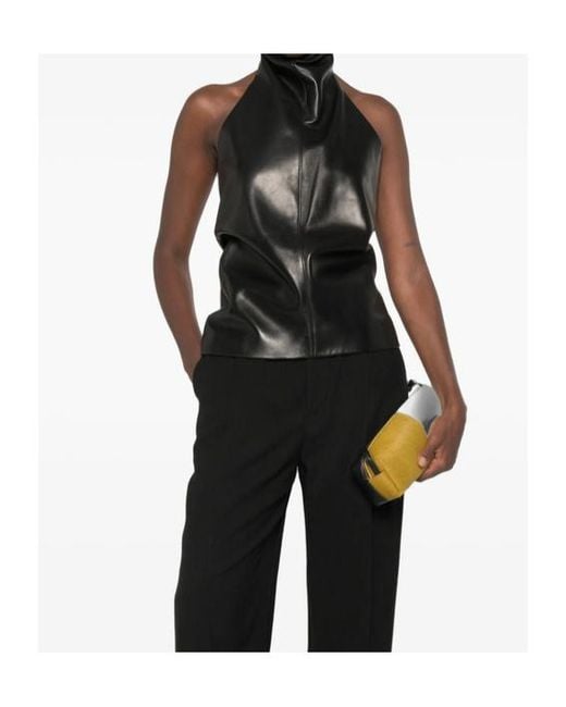 Khaite Black Backless Top