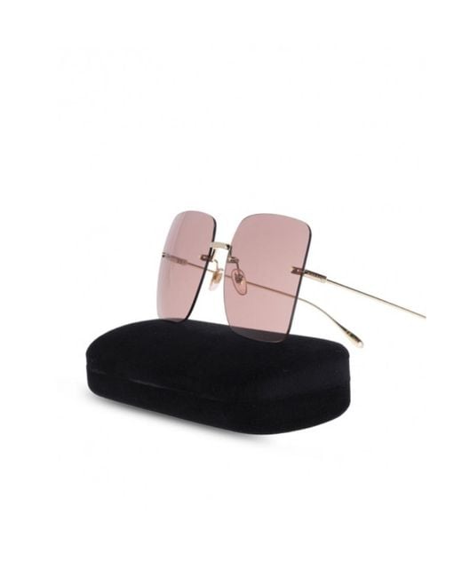 Gucci Pink Eyewear Square Frame Sunglasses