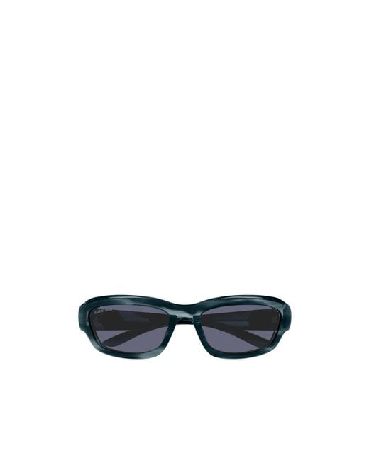 Balenciaga Blue Eyewear Rectangle Frame Sunglasses for men