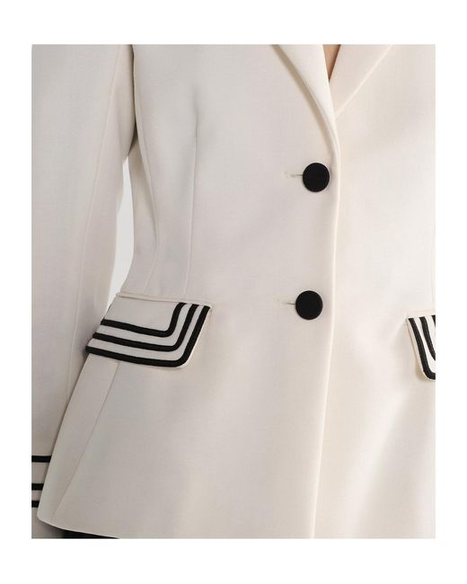 Dior White Christian Single-Breasted Fitted Jacket