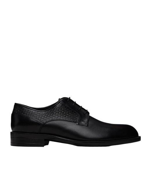 Boss Black Lace-Up Derby Shoes for men