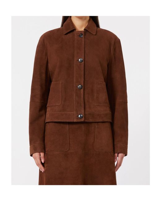 Max Mara Brown Studio Baia Button-Up Jacket