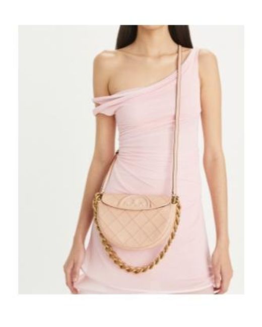 Tory Burch Pink Mini Fleming Soft Shoulder Bag