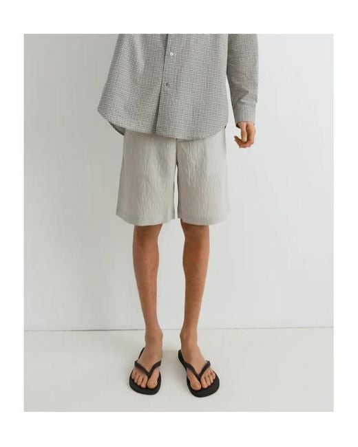 GIMAGUAS Gray Nicolas Pinstripe Shorts for men