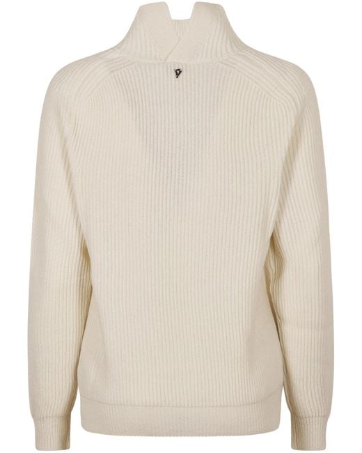 Dondup White Turtleneck Jumper