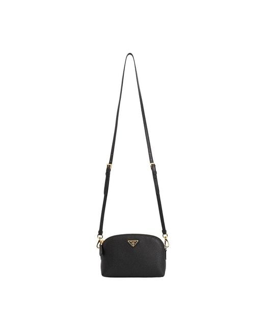 Prada Black Zippered Shoulder Bag