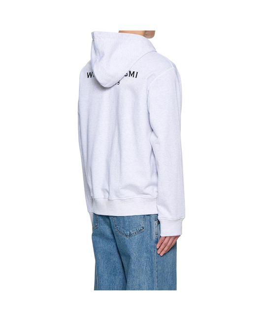 Wooyoungmi Blue Long-Sleeved Hooded Hoodie for men