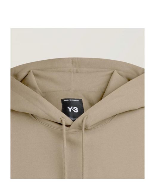 Y-3 Natural Logo Patch Hoodies for men
