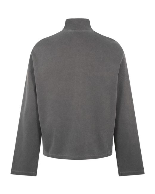 Our Legacy Gray Front Zip-Up Sweatshirt for men