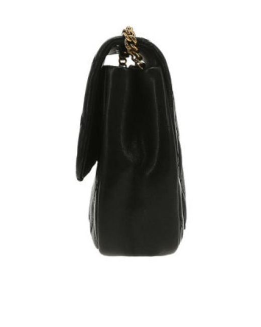 Tory Burch Black Willa Diamond Quilted Shoulder Bag