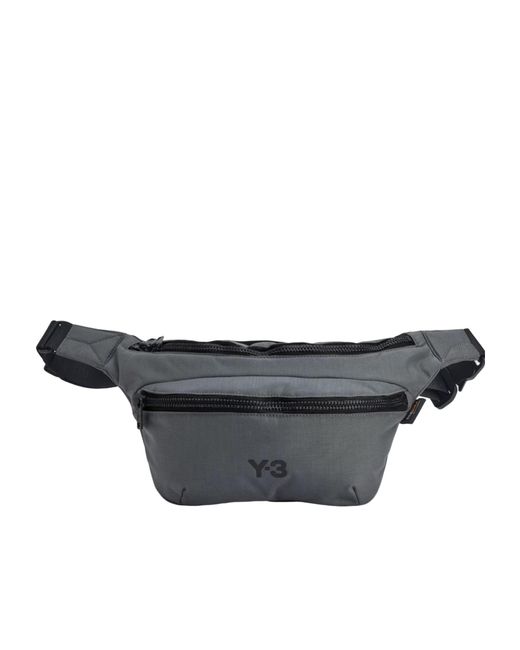 Y-3 Gray Staple Fanny Pack for men