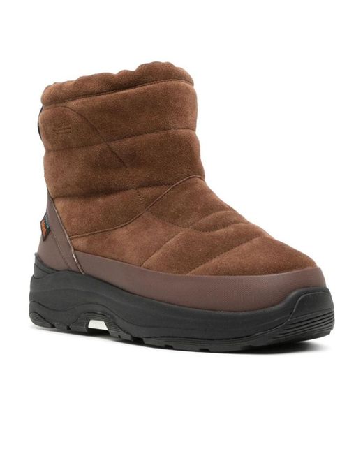 Suicoke Brown Round-Headed Boots for men