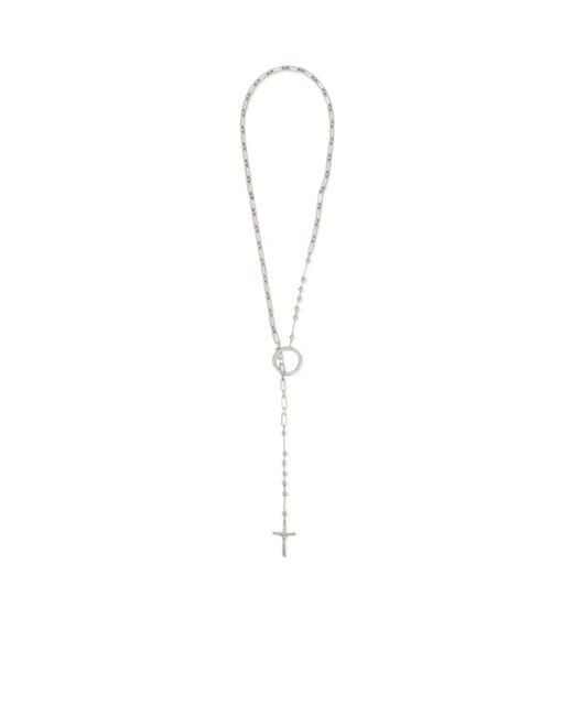 Dolce & Gabbana White Rosary Cross Necklace for men