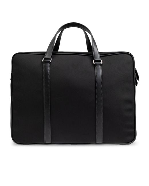 Bally Black Logo Briefcase for men