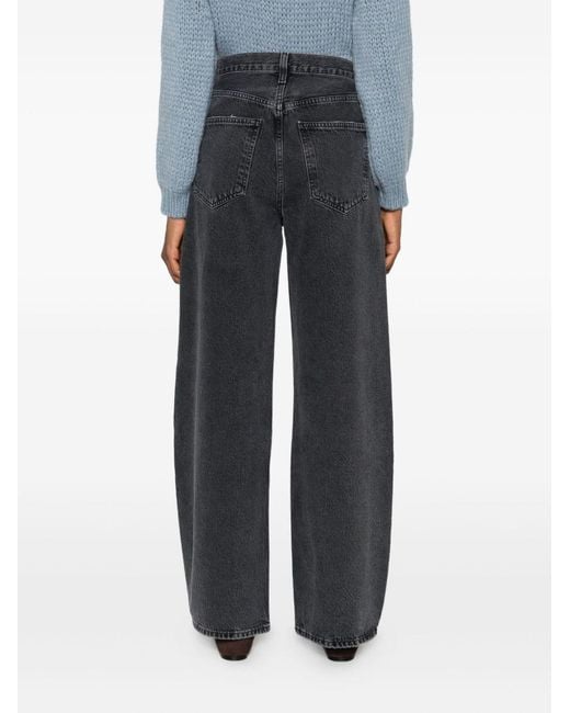 Agolde Blue Low Curve Tapered Jeans