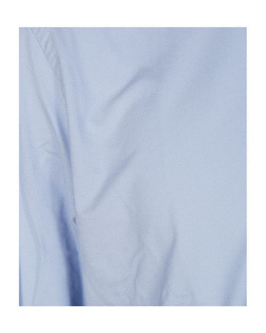 Xacus Blue Twill French-Collar Shirt for men