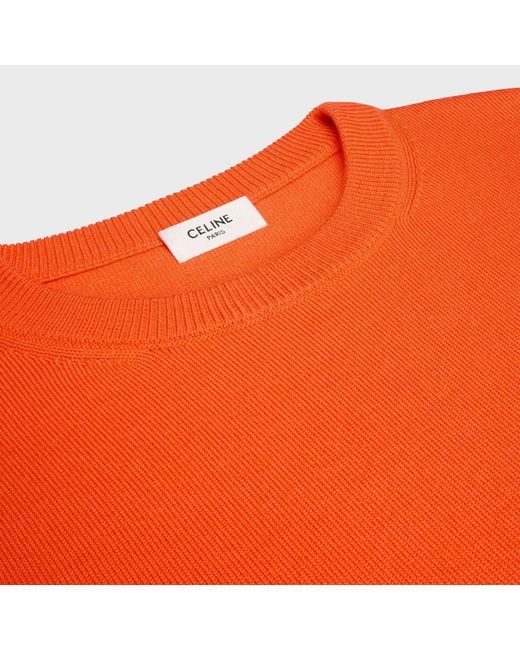 Céline Orange Crewneck Sweater for men