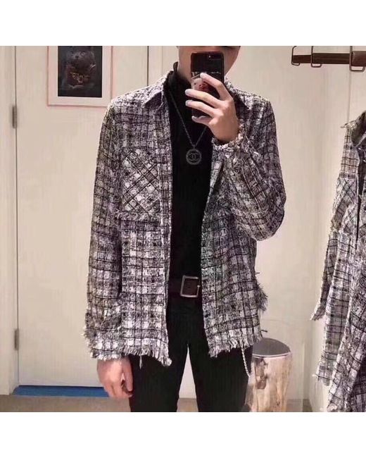 Faith Connexion Gray Plaid Tweed Casual Jacket