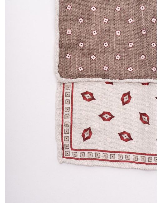 Brunello Cucinelli Pink Pocket Square for men