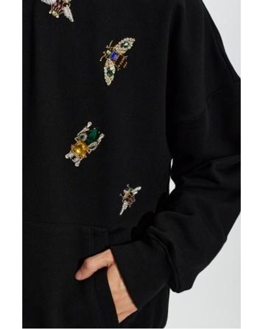 Balmain Black Long-Sleeve Hooded Sweatshirt for men