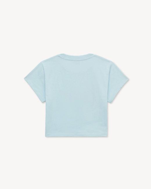 KENZO Blue Signature' Embroidered Cropped T-Shirt