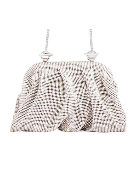 Benedetta Bruzziches Metallic Venus La Petite Crystal Clutch Bag