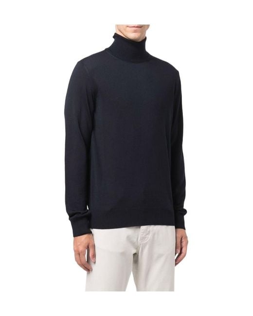 Emporio Armani Blue Turtleneck Knitted Jumper for men