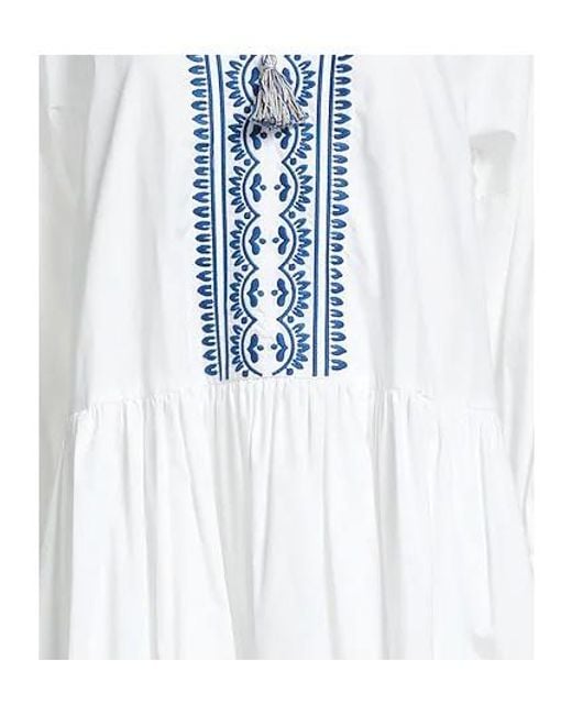 Weekend by Maxmara Blue Long-Sleeve Loose-Fit Dress