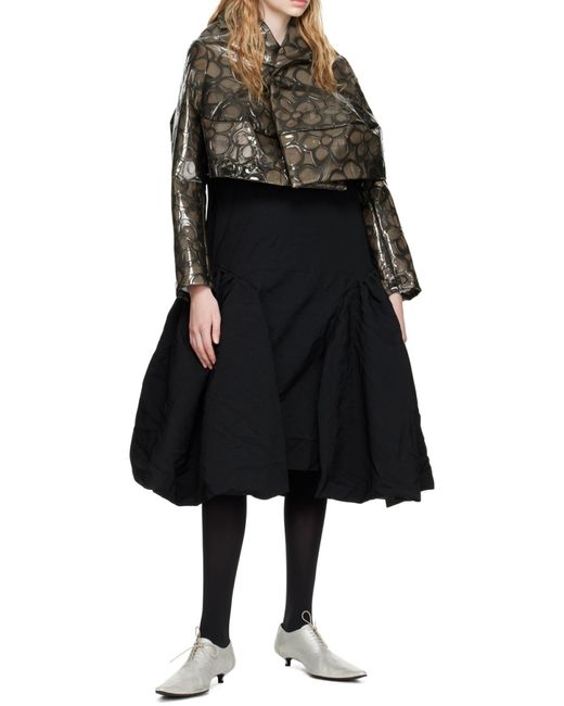 Comme des Garçons Brown Floral Pvc Cropped Jacket