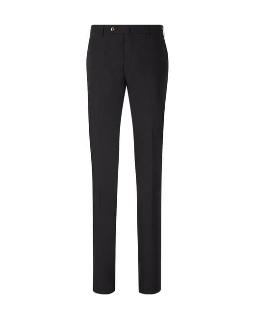 PT01 Black Belt-Loop Casual Pants for men