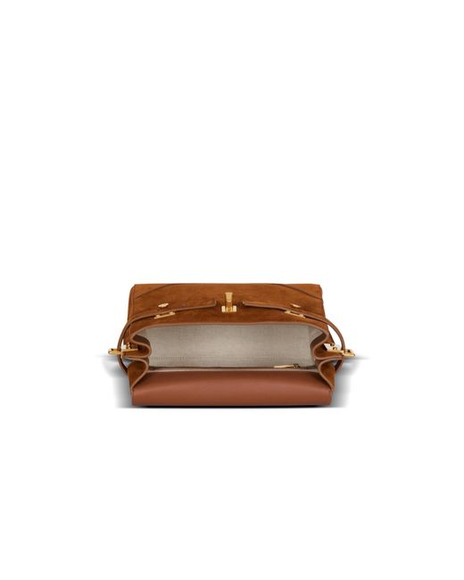 Balmain Brown B-Buzz 23 Foldover Top Tote Bag