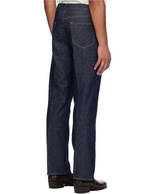 Auralee Blue Regular Fit Jeans for men