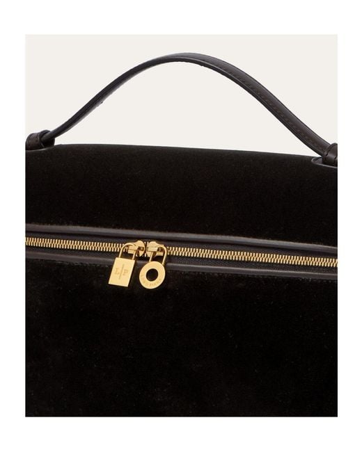 Loro Piana Black Extra Pocket L27 Shoulder Bag