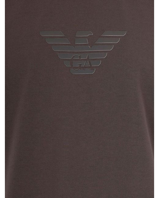 Emporio Armani Gray Crewneck Short-Sleeved T-Shirt for men
