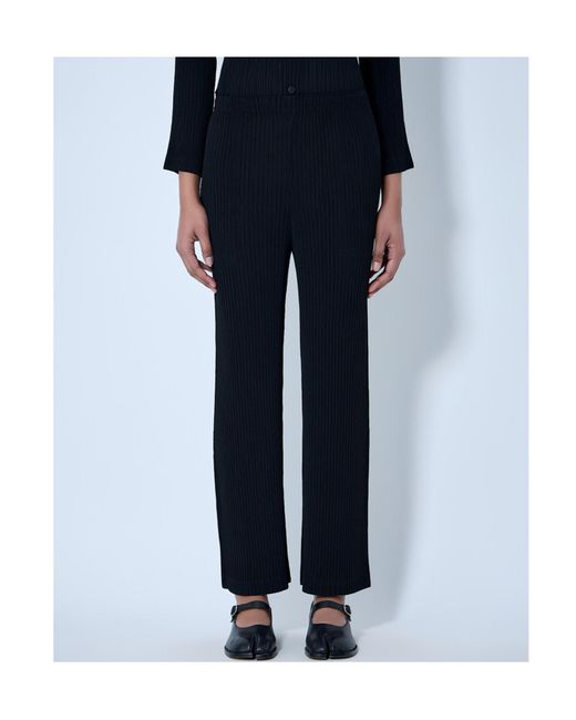 Issey Miyake Black Ribbed Trousers