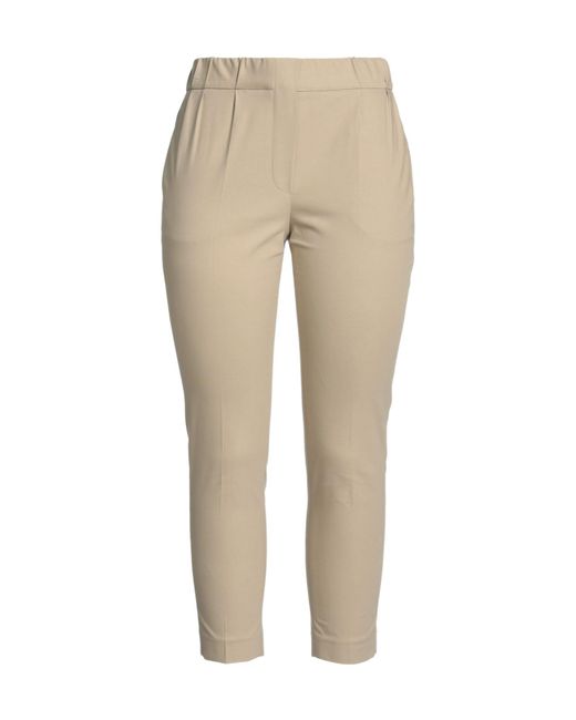 Brunello Cucinelli Natural Elastic Twill Waist-Tightening Pants