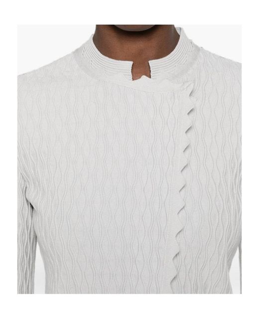 Emporio Armani White Long-Sleeved Casual Jacket