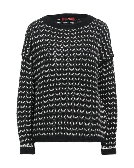 Max Mara Black Crew-Neck Knit Sweater