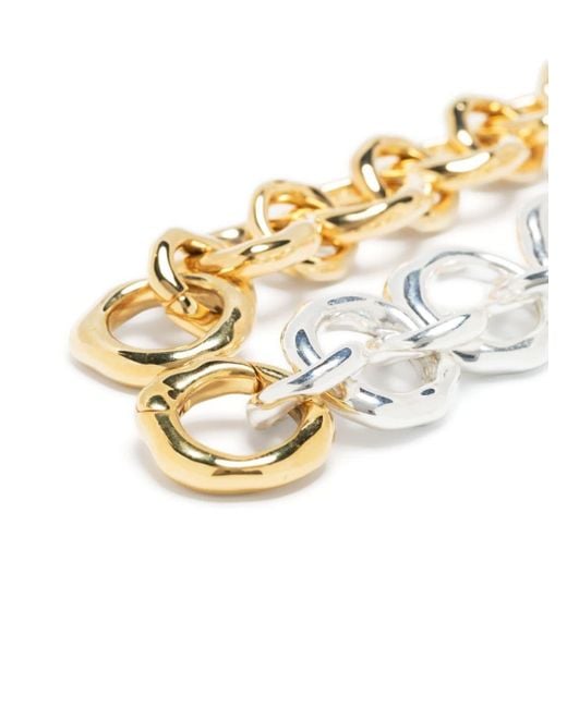 Jil Sander Metallic Two-Tone Chunky Chain Necklace