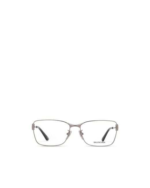Balenciaga White Eyewear Rectangle Frame Glasses for men