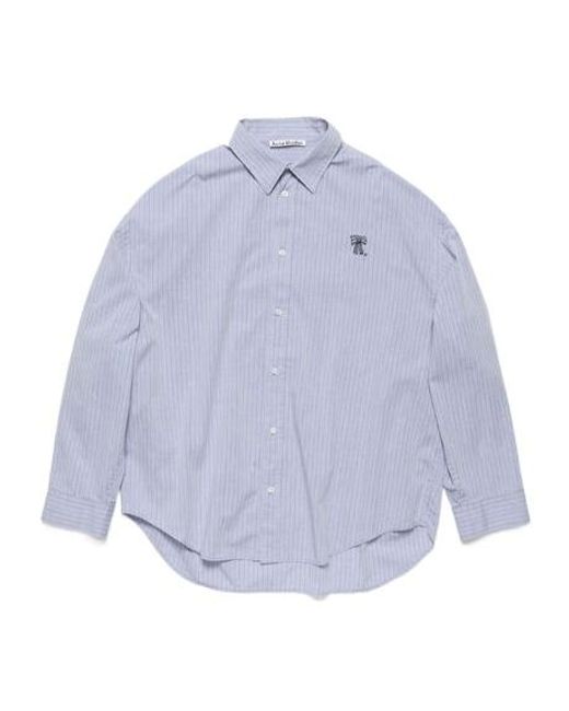 Acne Blue Long-Sleeved Shirt