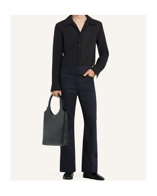 Courreges Black Camp Collar Shirt for men