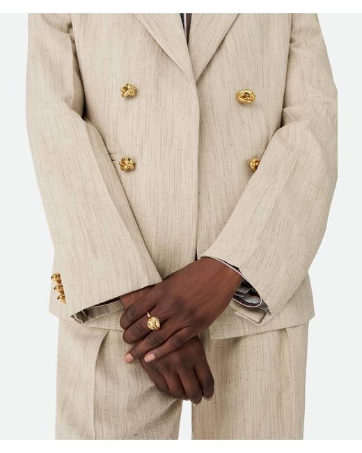 Bottega Veneta Metallic Drop Ring