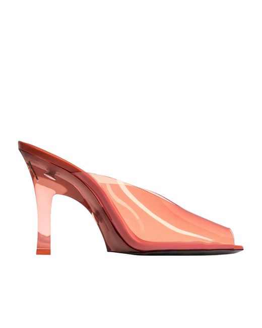 Saint Laurent Pink Sabrina Heeled Mules