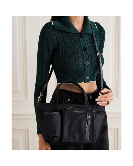 Anya Hindmarch Black E/W Multi-Pocket Mini Cross-Body Tote Bag