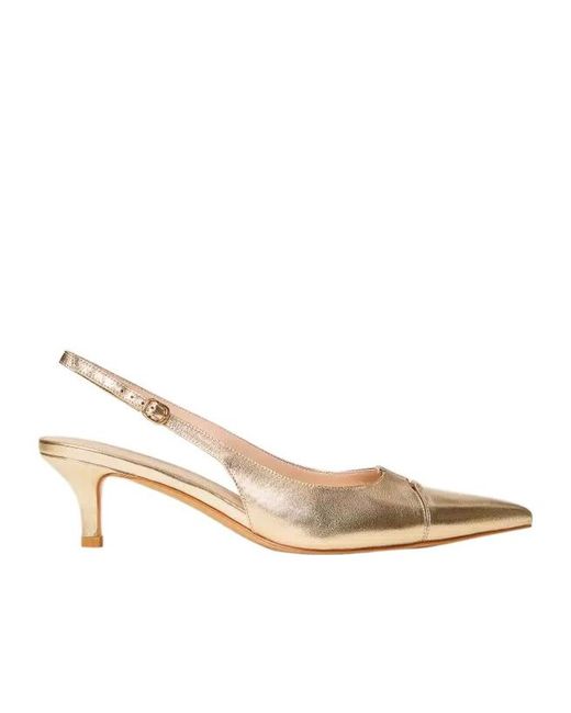 Twinset Natural Pointed Toe Slingback Pumps