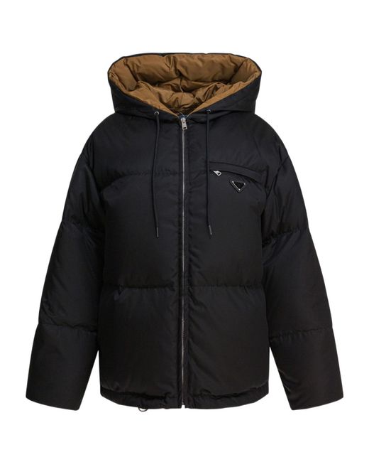 Prada Blue Zip-Up Hooded Jacket